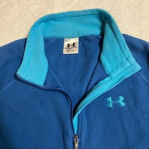 SOLD Under Armour Blue Fleece 3/4 Zip Pullover